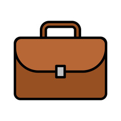 briefcase sign symbol vector glyph color icon