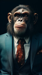 Wild Wealth: Apes Rock the Financial District, generative ai