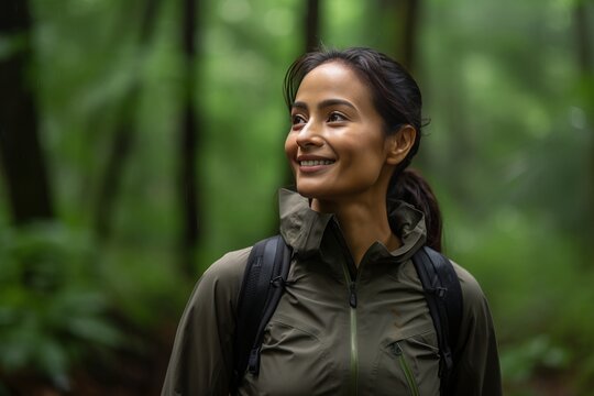 Embracing Nature's Gym: A Determined Woman's Fitness Journey. Generative AI