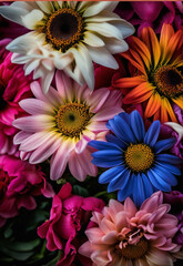Flower bouquet colorful background for wallpaper