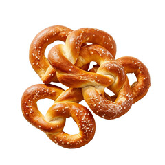 pretzels isolated on white - obrazy, fototapety, plakaty