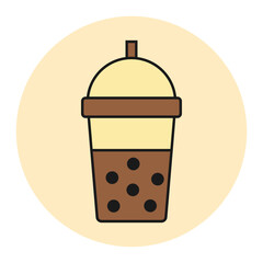 Flat Drink Icon Vector