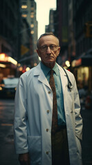 Fototapeta premium Street-Level Medicine: Doctor's Essential Practice, generative ai