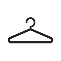 Hanger sign. Hanger sign on white background drawing illustration. Hanger icon coat rack symbol 