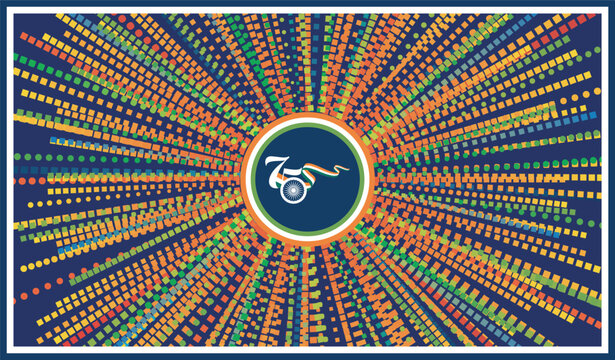 A Tri-colored Background, Banner, a backdrop for the Celebration of Independence Day or Republic Day of India. 15 August. 26 January.