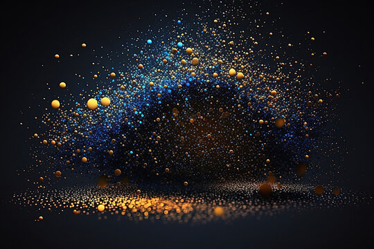 Abstract exploding dush background - Generative Ai