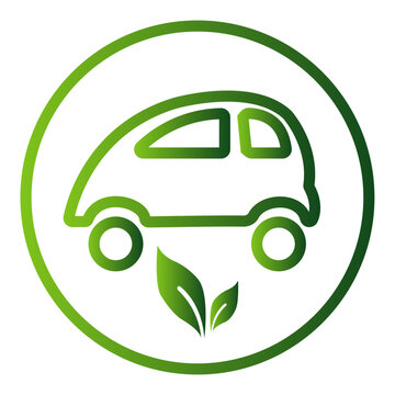 vector icon eco car green technology