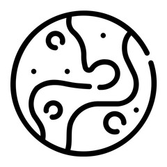 pluto Line Icon
