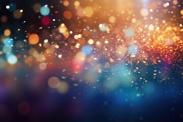 Obraz premium Abstract bright light glittering bokeh blur background. Generative AI