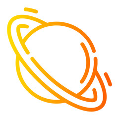 saturn Line Gradient Icon