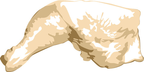Tasty Chicken Thigh Vector Illustration - eps10