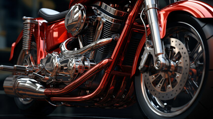 Fototapeta na wymiar High power motorcycle