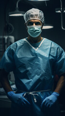Precision Medicine: Surgeon Focused on a Vital Operation in the OR, Generative AI