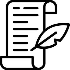 Literature line icon
