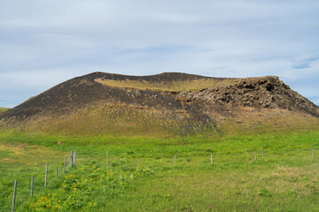 Fototapeta na wymiar Skútustaðagígar volcanoes in Iceland in the summer season.