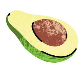 fruit illustrations, simple illustration in abstract flat outline drawing style, healthy food