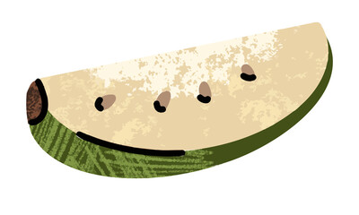 fruit illustrations, simple illustration in abstract flat outline drawing style, healthy food