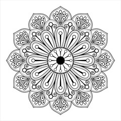 Eye catching  and looks great mandala design in black and white