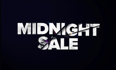MIDNIGHT SALE MARKETING BANNER TAG PROMOTION