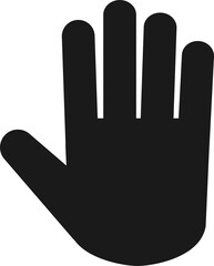 Stop hand palm icon for your website design, logo, app, UI. illustration