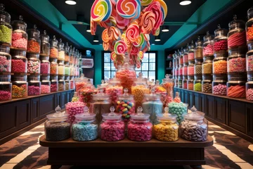 Rolgordijnen Candy store. Generate Ai © nsit0108