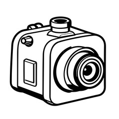 Photo camera doodle icon