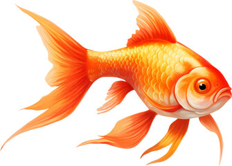 goldfish figure body style white background.
