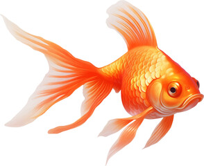 goldfish figure body style white background.
