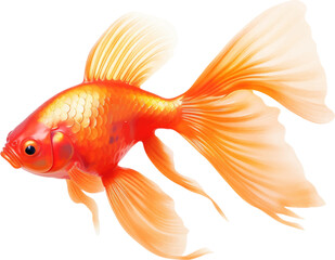 goldfish figure body style white background.
