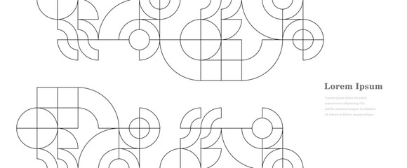 幾何学 抽象 レトロ バウハウス 背景 透過