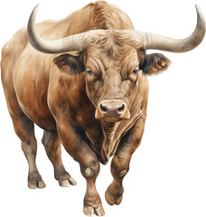 Naklejka premium bull on a white background