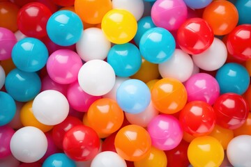 Fototapeta na wymiar Colorful plastic balls. Generate Ai