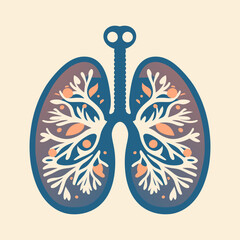 World Lung Cancer Day Poster with white cancer awareness ribbon vector. White awareness ribbon, human lungs vector. August 1. Important day