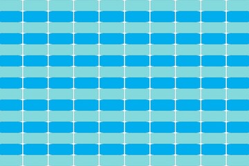 Blue and navy geometric fabric pattern on black background.