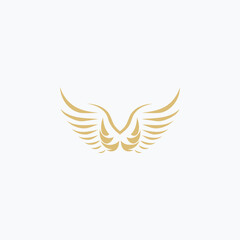 Wings logo design vector illustration