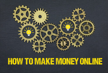 How To Make Money Online	 - obrazy, fototapety, plakaty