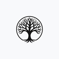 Tree logo design vector illustration