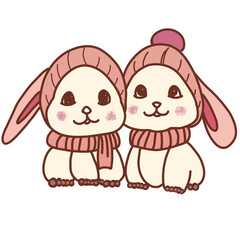 two bunnies