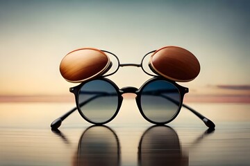 Fototapeta na wymiar sunglasses on the beach