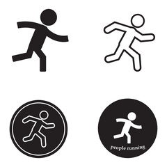 running man icon vector