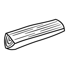 Wooden log icon vector. Wood illustration sign. Tree symbol or logo.