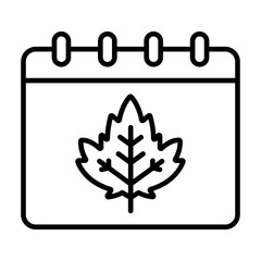 Autumn Calendar Icon