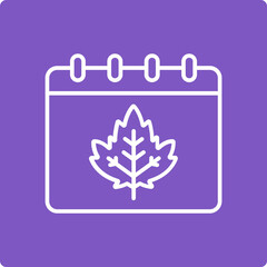 Autumn Calendar Icon