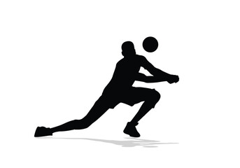 Fototapeta na wymiar male volleyball player vector illustration volleyball player silhouette abstract
