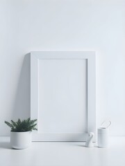 A Blank Picture Frame Figure Aesthetic For Decorative Mock Up Bussines Advertisement