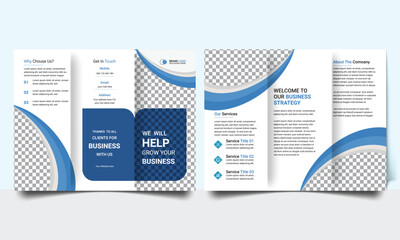 Real estate trifold brochure template design, Construction business trifold brochure template,