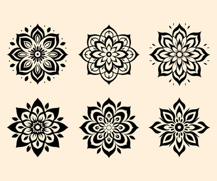 Simple mandala design for coloring. Vector floral mandala