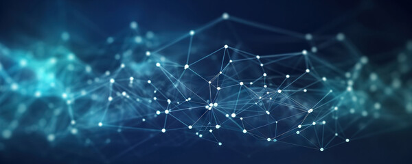 Fototapeta premium Abstract digital background. Data universe illustration. Ideal for depicting network abilities, technological processes, digital storages, science, education, etc.