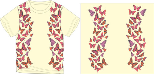butterfly full print graphic design vector