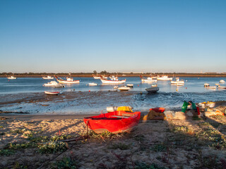 Puerto pesquero de Punta Umbría en la provincia de Huelva, Andalucía, España